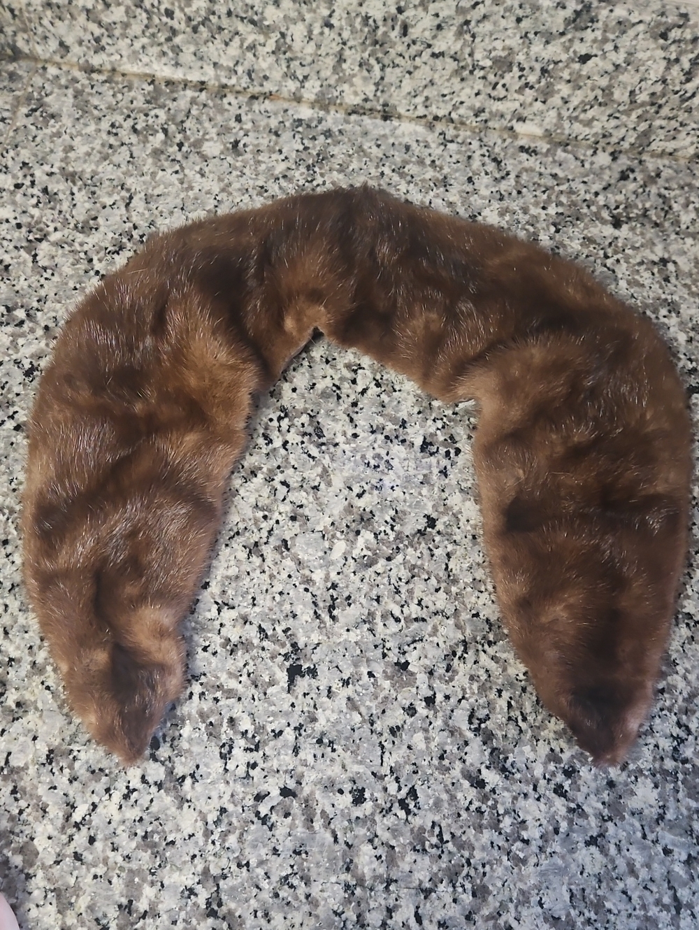 Vintage Genuine Brown Mink Fur Collar Real Fur Neck Wrap Fur Stole